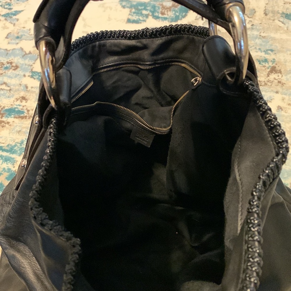 Gucci XL vintage Horse Bit hobo tote.